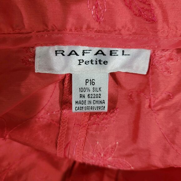 Womens Silk Beaded Pants Size 16 Petite Floral Old Money Luxury Maximalism - Picture 5 of 8